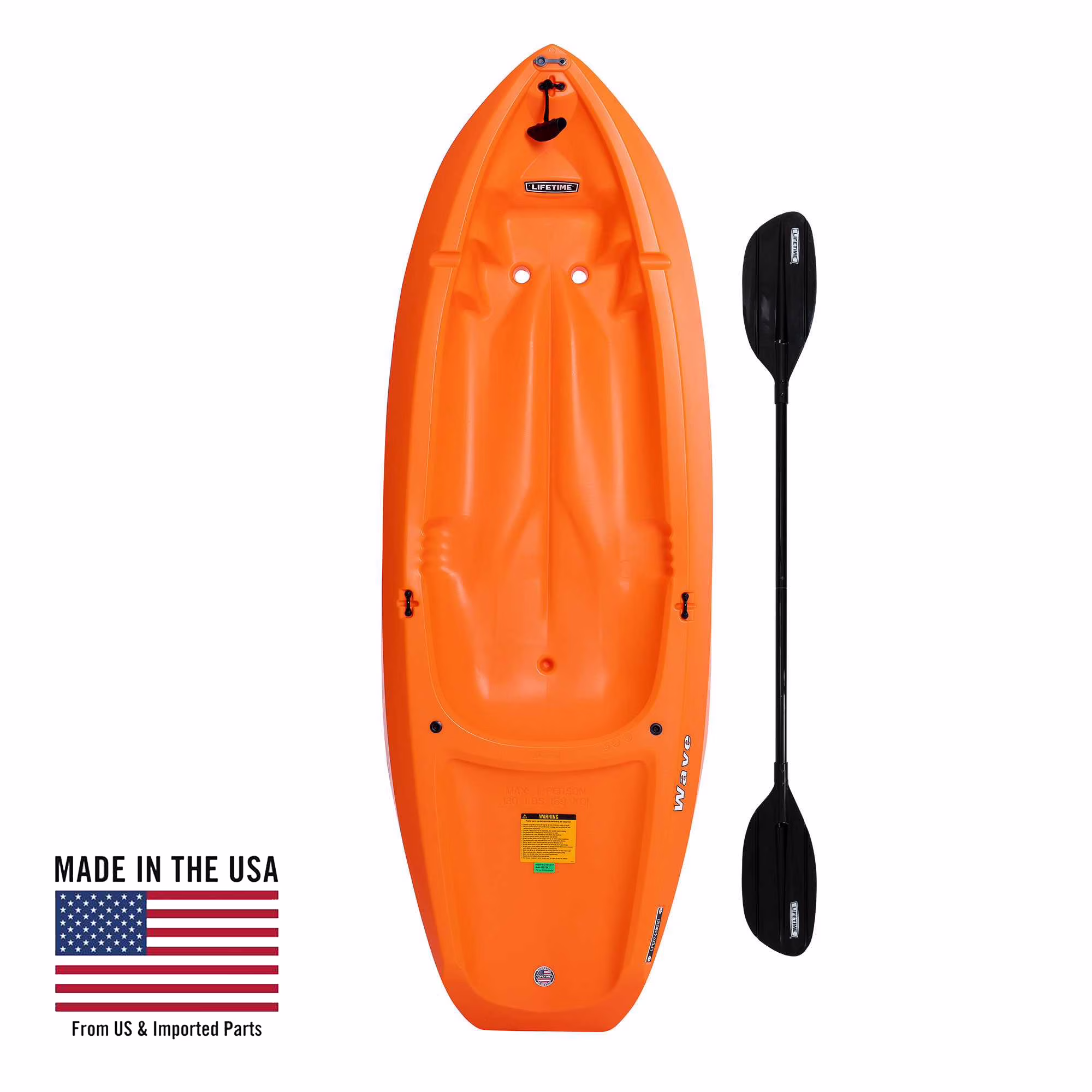 Lifetime Wave 6 ft Youth Kayak, Fire Red (91401)