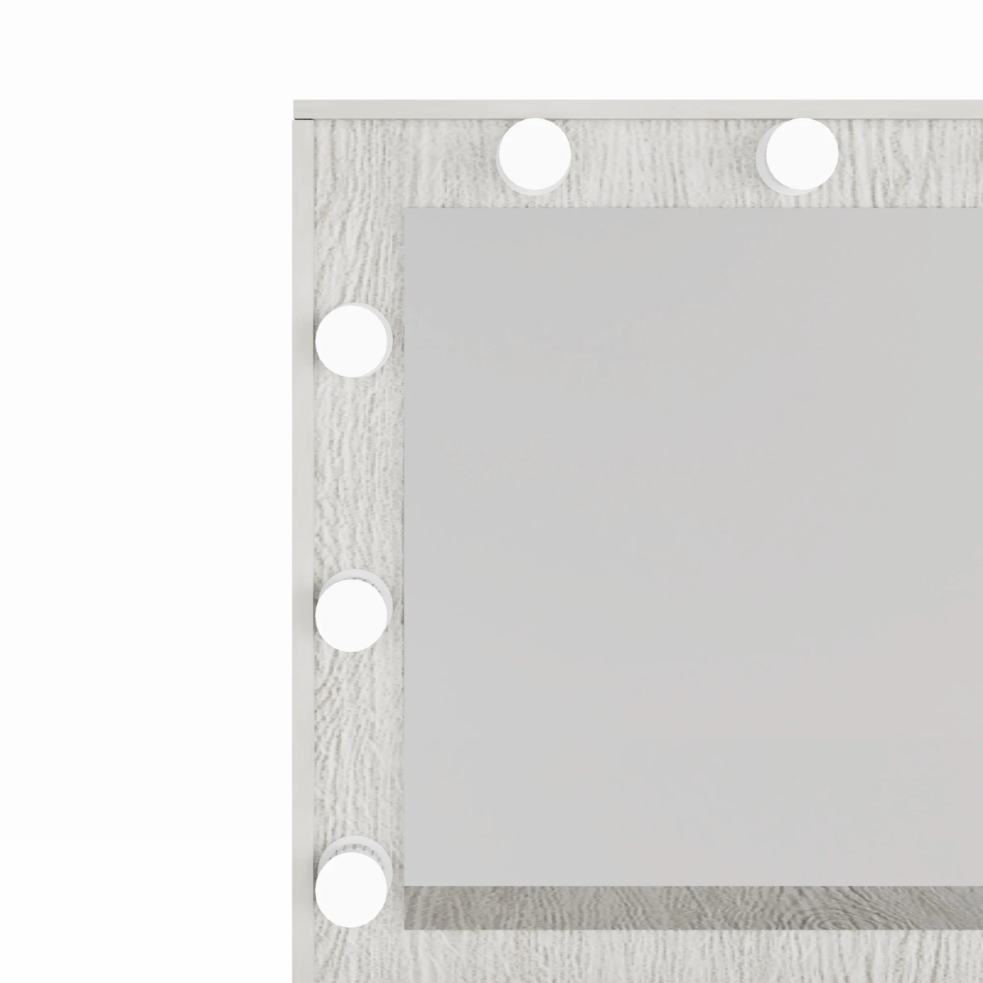 Boahaus GRWM Diana White Makeup Vanity with 7 Drawers, Mirror, Lights & Charging Station