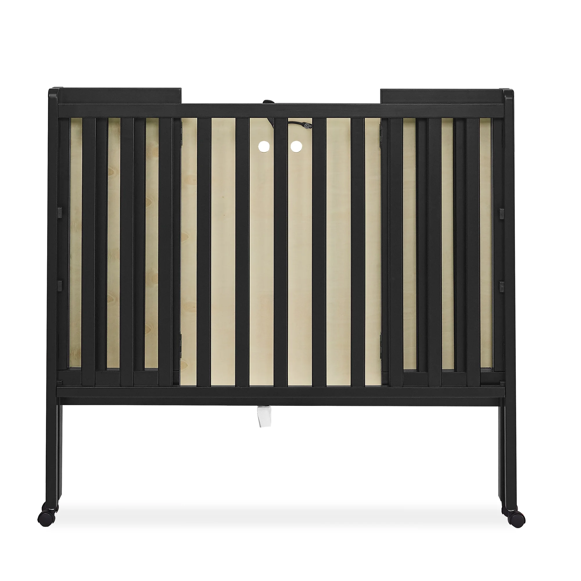 Delta Children Lee Portable Folding Mini Crib with 1.5-Inch Mattress - Greenguard Gold Certified, Bianca White