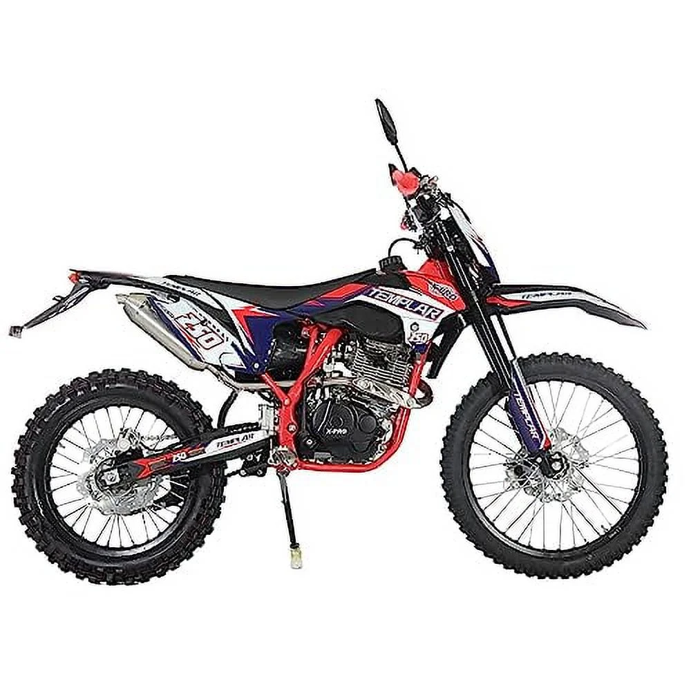 X-Pro Brand New Templar 250cc Zongshen Brand Engine Gas Dirt Bike Pit Bike with All Lights and 5-Speed Manual Transmission, Electric/Kick Start! Big 21