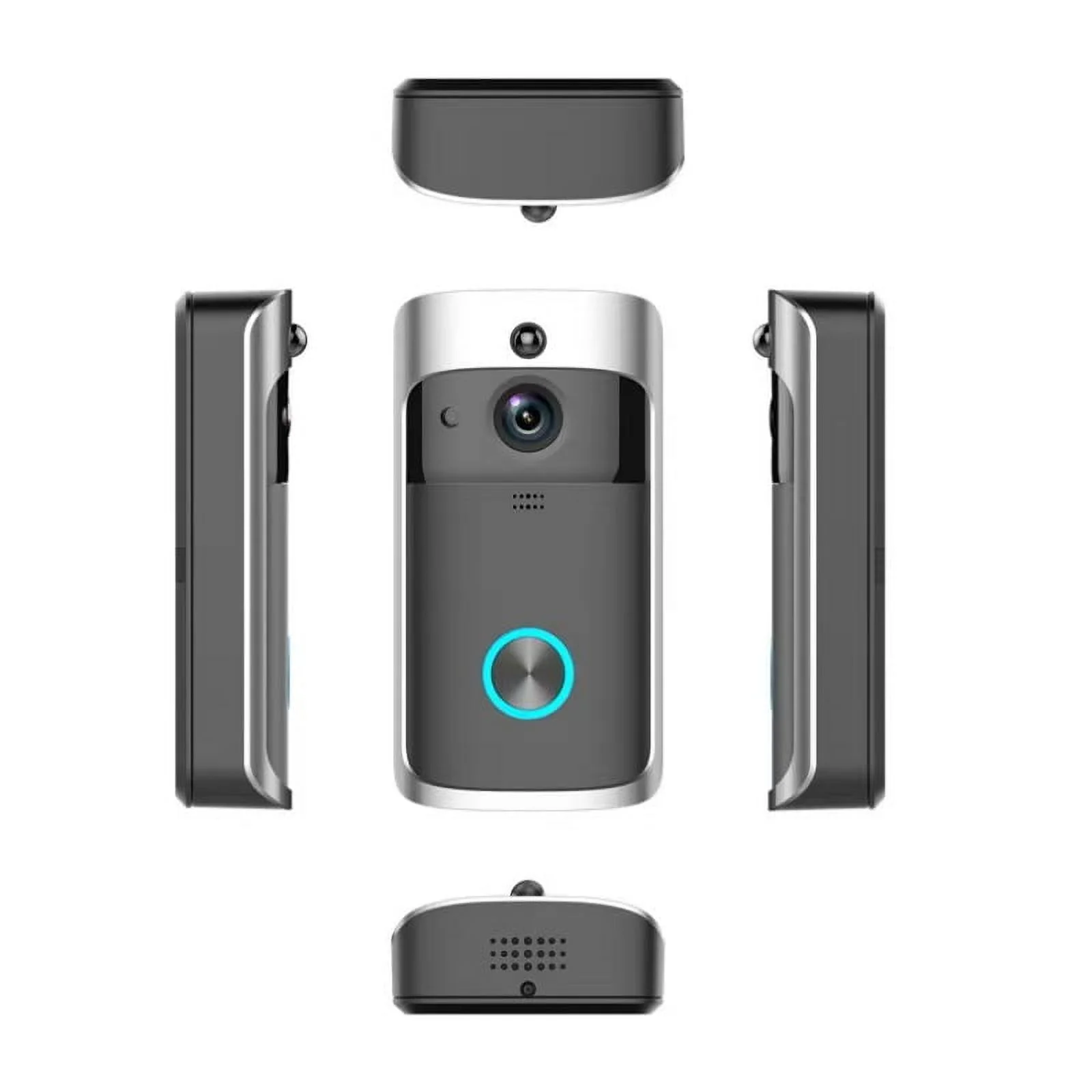 2PCS Ring & Video Doorbell with Camera Wireless WiFi Security Phone Bell 720PHD ��Video Doorbell Camera, Wireless Doorbell Camera with Chime
