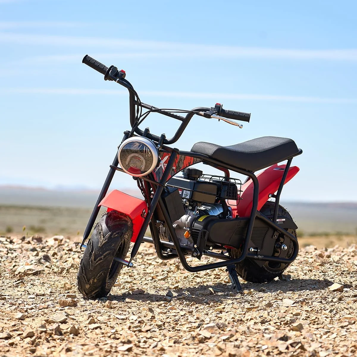 XtremepowerUS Pro Series 99cc Mini Bike Gas Powered Pocket Rocket for Adults Red/Black