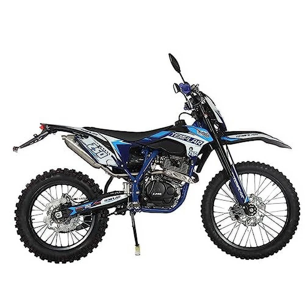 X-Pro Brand New Templar 250cc Zongshen Brand Engine Gas Dirt Bike Pit Bike with All Lights and 5-Speed Manual Transmission, Electric/Kick Start! Big 21