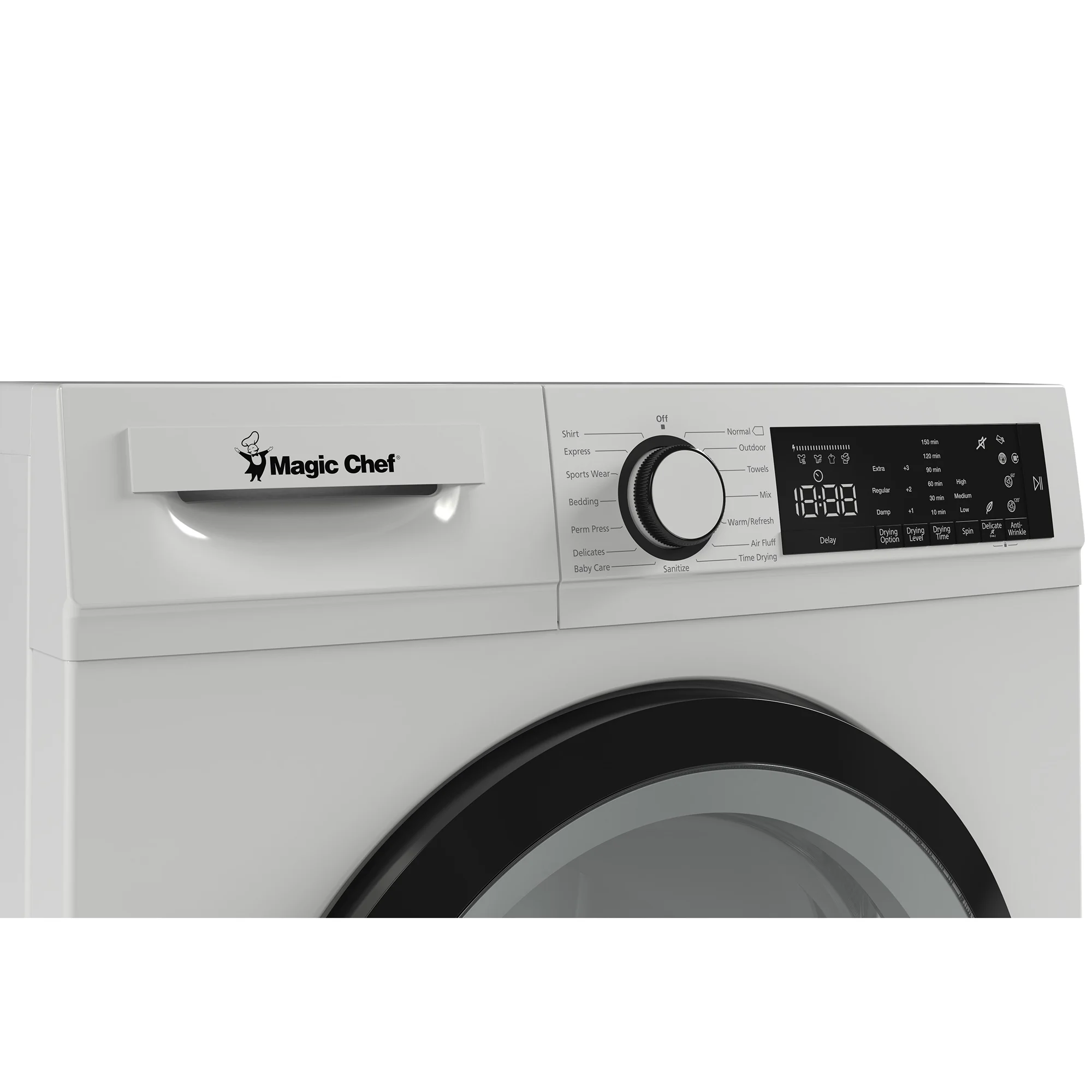 Magic Chef 4.0 cu. ft. Ventless, Condensing Front Load Stackable Electric Dryer, 24 in. in White in White