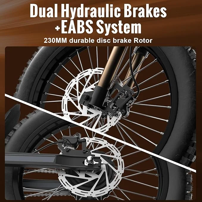 Riding'Times GT73 Electric Dirt Bike for Adults 2400W 48V 37MPH 36.4AH Dual Battery 85 Miles Range 25