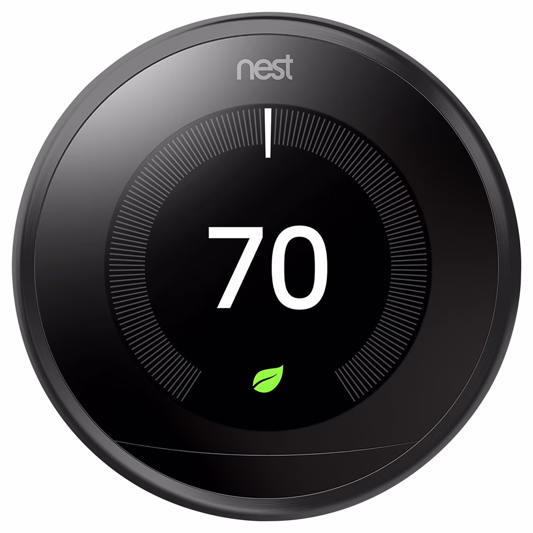 Google Nest Learning Thermostat- 3rd Generation- Mirror Black