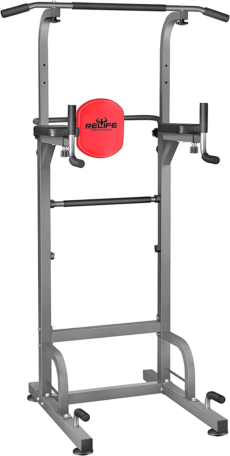 Multifunction Power Tower Dip Station Pull up Bar for Home Gym Strength Training Workout RELIFE REBUILD YOUR LIFE