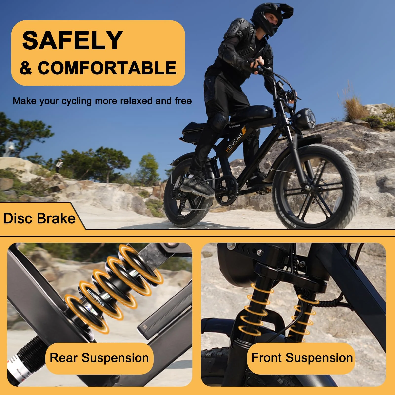 Movcan V30 Electric Bike for Adult, 1000W 20