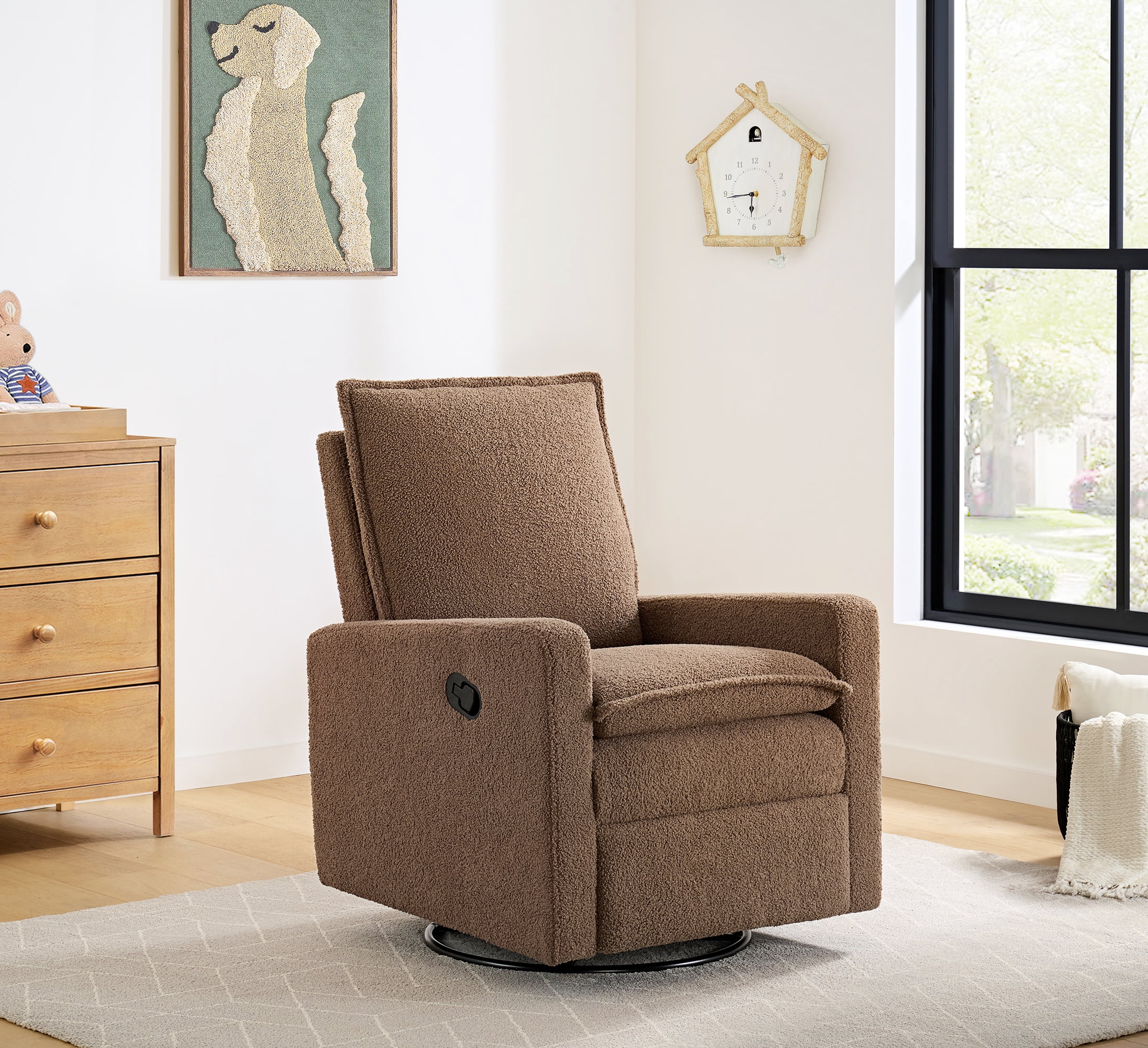 Soho Baby Coventry Glider Recliner Boucle White