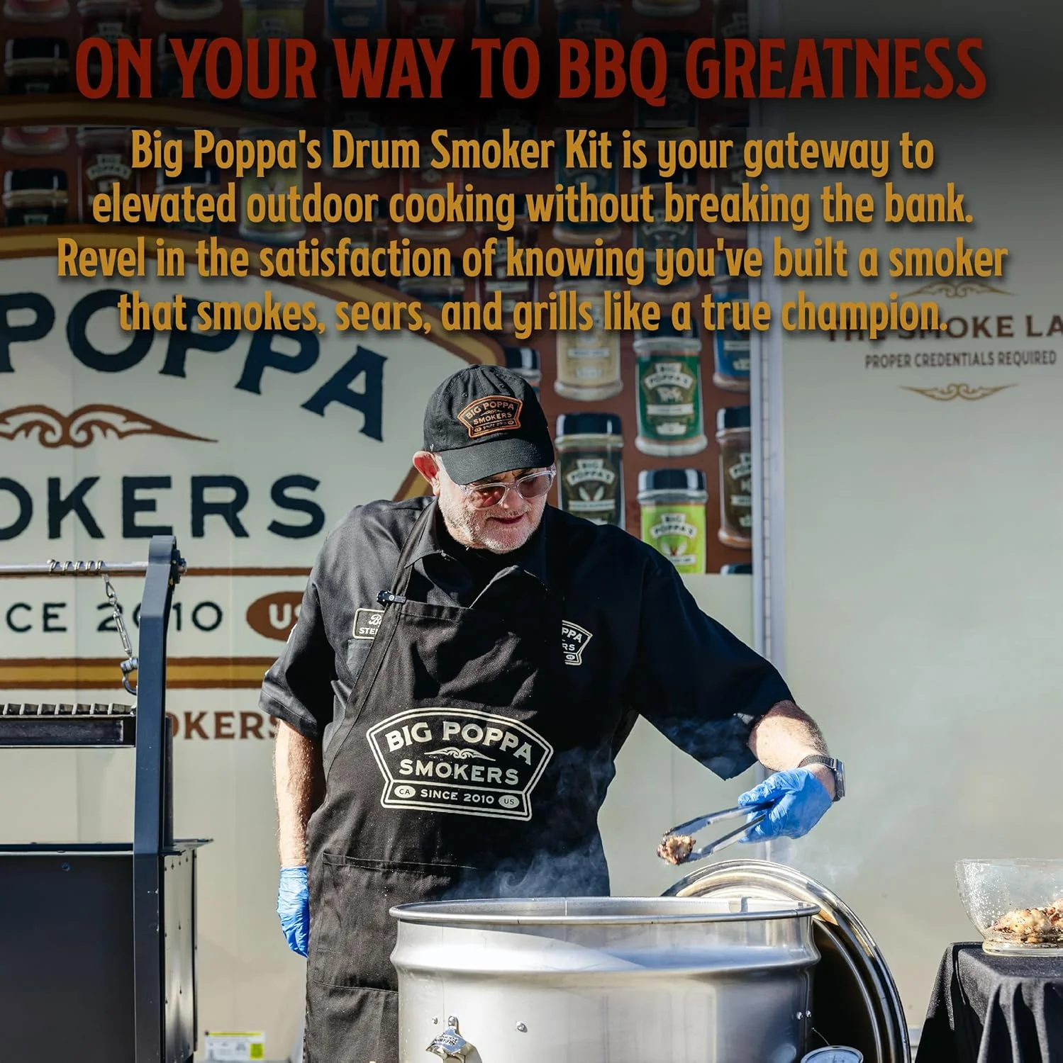 Big Poppa��s DIY Drum Smoker Kit �C Customizable Outdoor Charcoal Smoker BBQ Build �C Stainless Steel Grill Parts Set