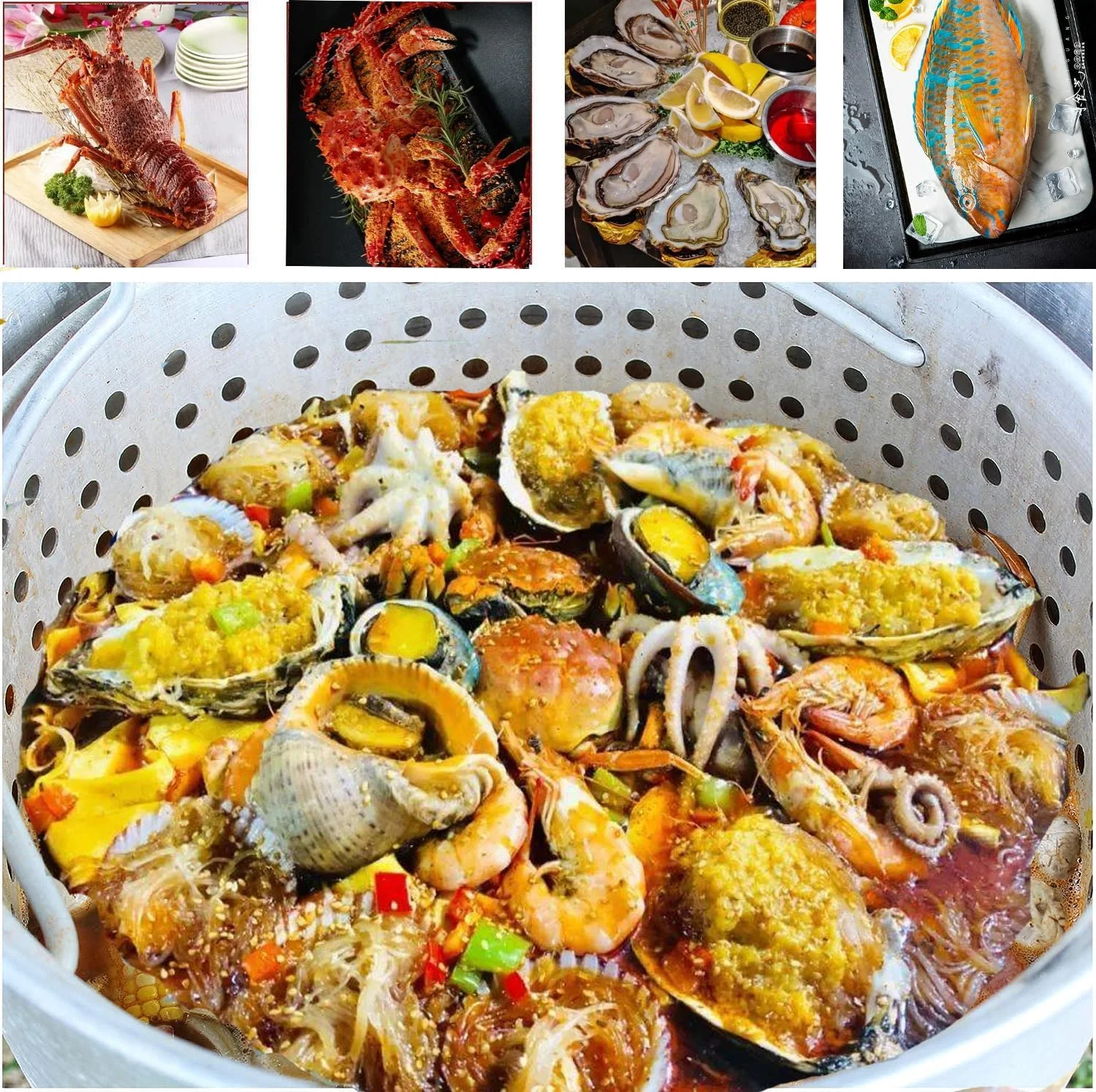 2024 New 30 Qt Turkey & 10 Qt Fish Fryer Boiler Steamer Set, Aluminum Turkey Deep Fryer Pot, 38, 000 BTU Outdoor Propane Stove Stand for 20 Lbs Turkey, Thermometer, Turkey Rack & Lifting Hook