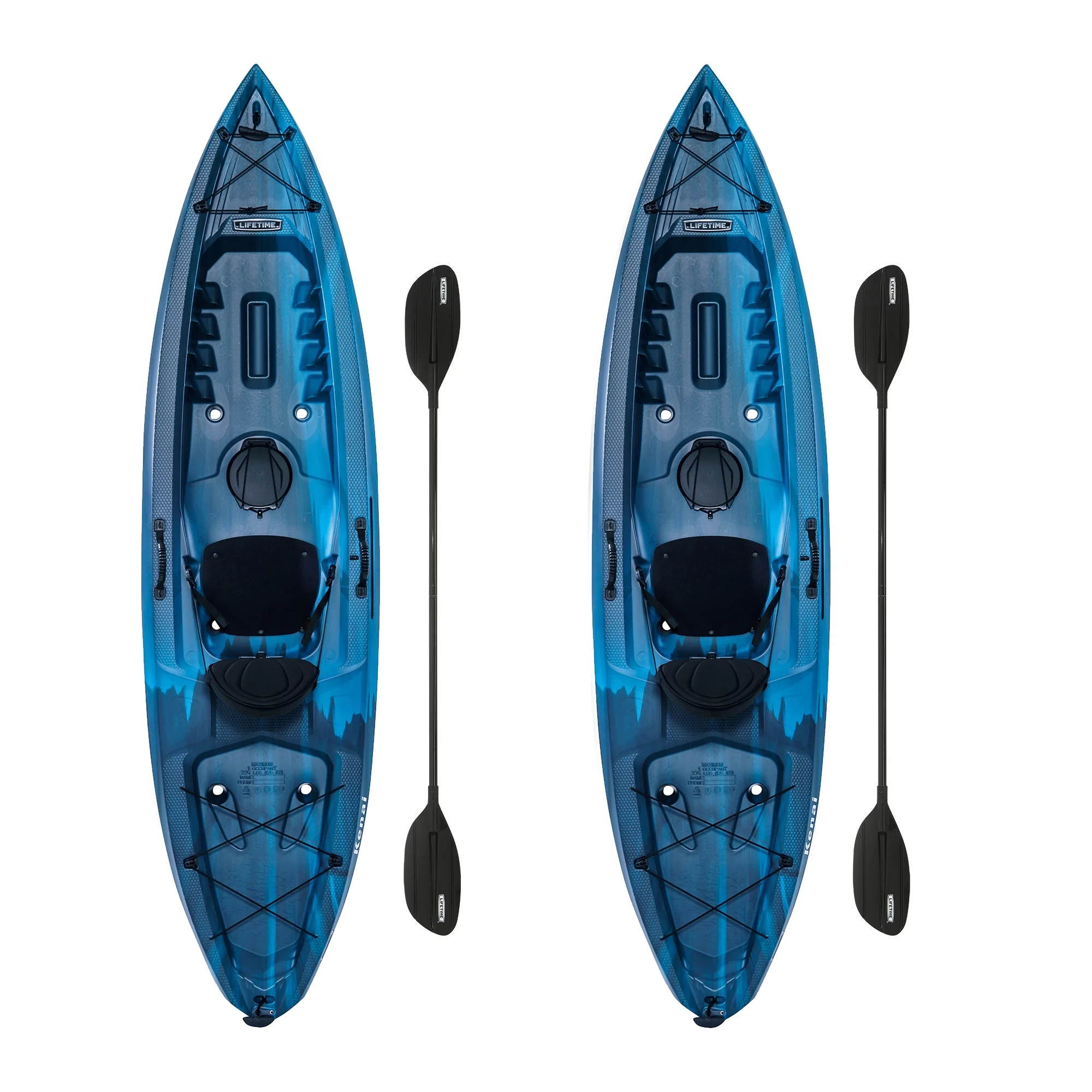 Lifetime 10.25 Ft. Kenai Sit-on-Top Kayak 2-Pack, Lightning Fusion (91210)