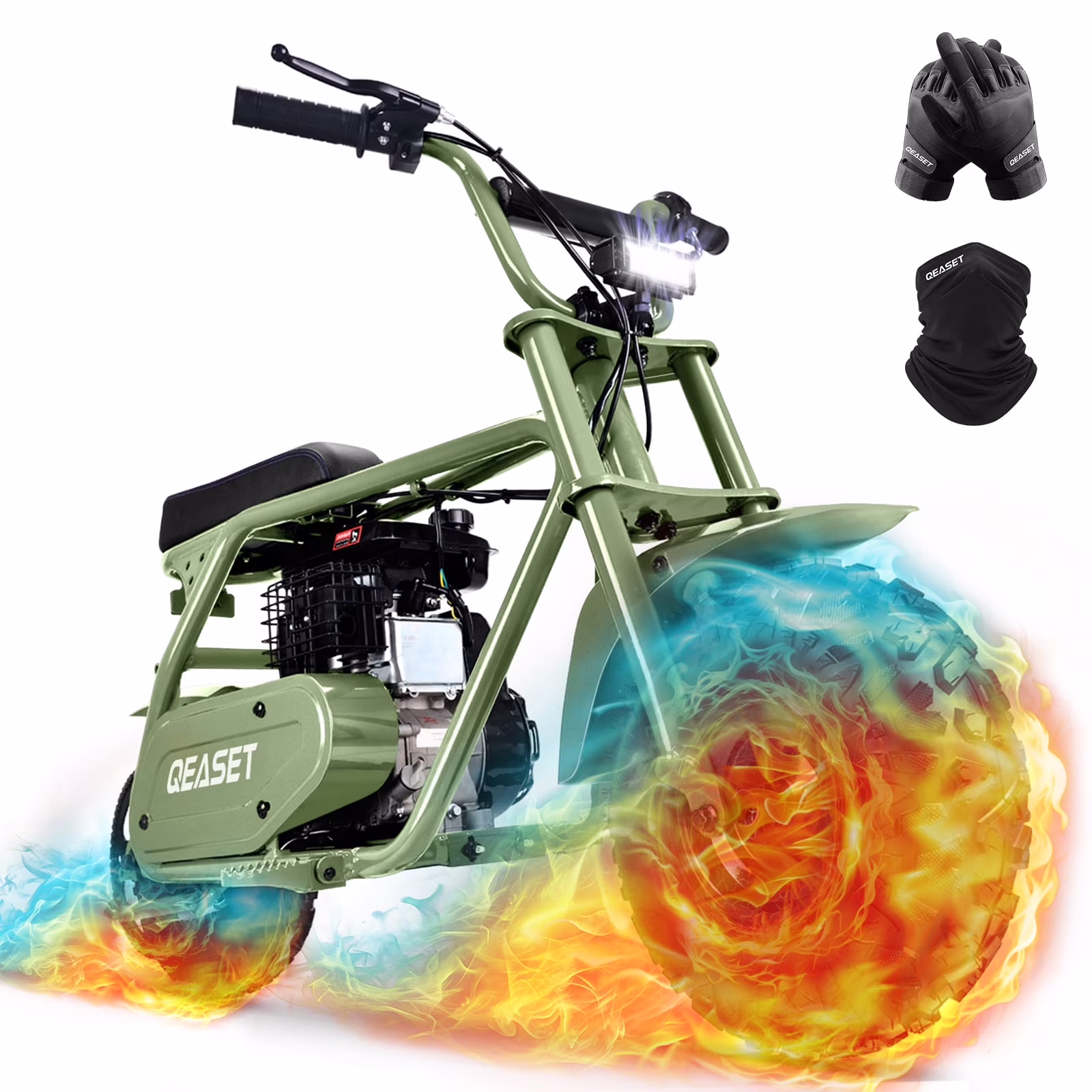 QEASET MB001 Gas Powered Mini Dirt Bike 99CC for Teens and Adults, 25MPH Off Road Motorcycle, Weight Support Up to 200 LBS - Black