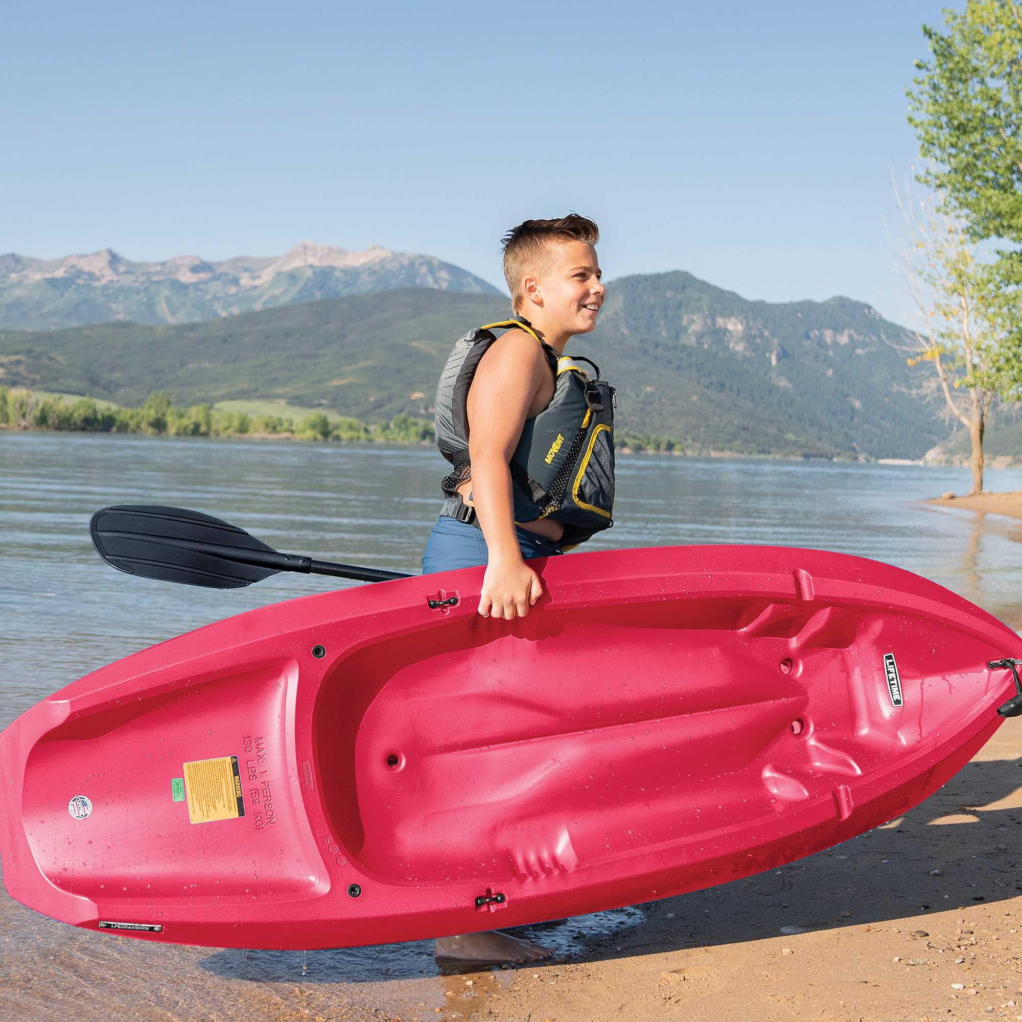 Lifetime Wave 6 ft Youth Kayak, Fire Red (91401)