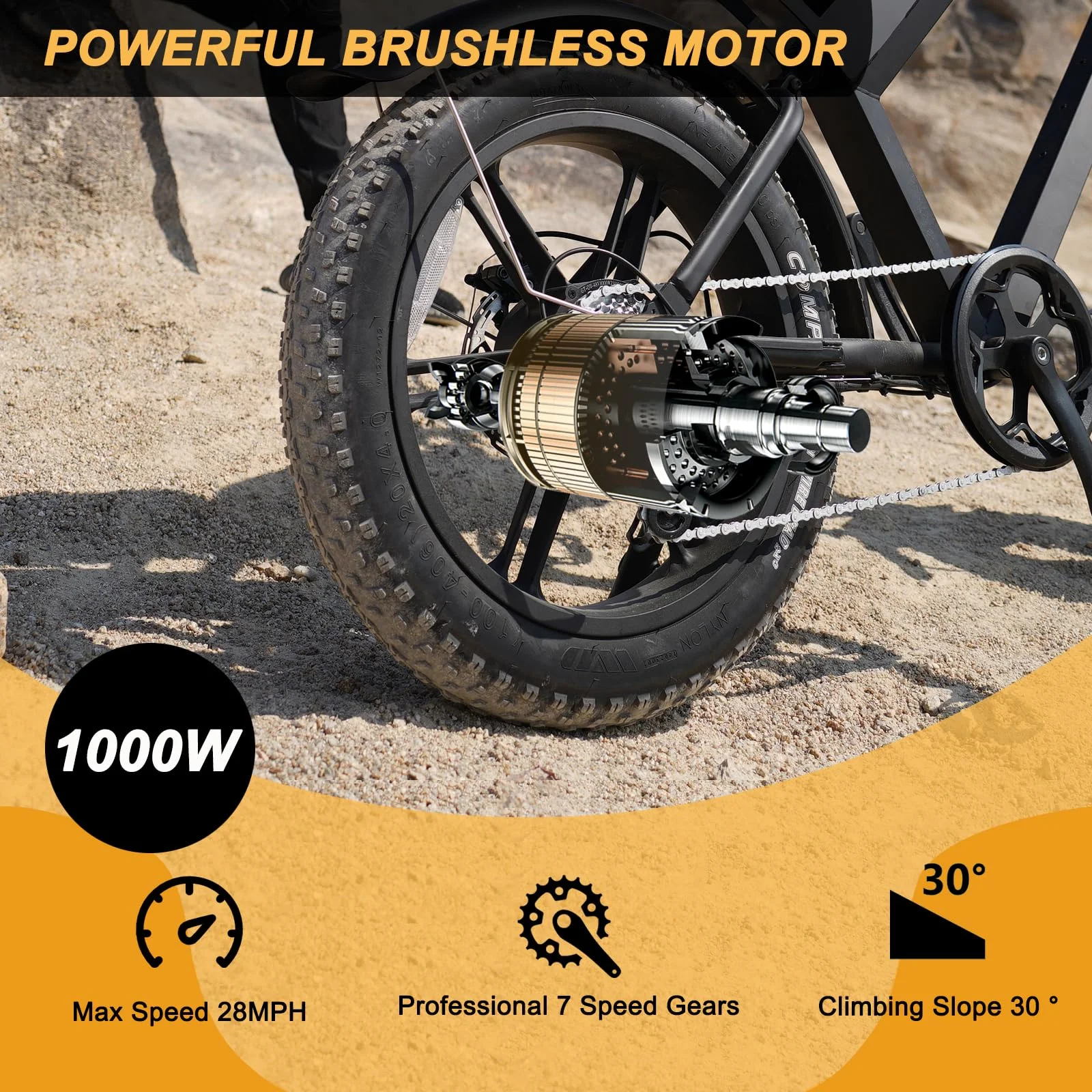 Movcan V30 Electric Bike for Adult, 1000W 20