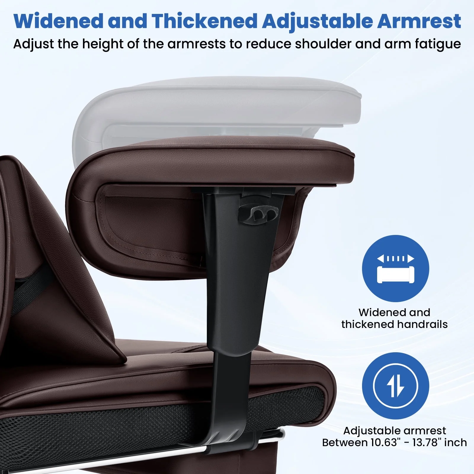 Hoffree Big and Tall Fabric Office Chair 450lbs, Executive Desk Chair with Massage Ergonomic  Computer Chair with Footrest Reclining Desk Office Chair with Lumbar Support for Home Office