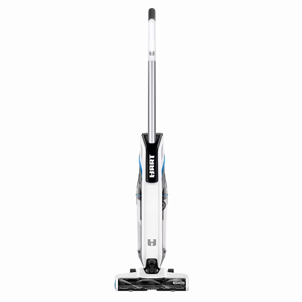 HART 20-Volt High Capacity Cordless Stick Vacuum Kit (1) 20-Volt 4.0AH Lithium-Ion Battery, Lightweight, Powerful Suction, Pet Hair, Hard Floor, Carpet, HEPA Filter, Self-Cleaning Brushroll