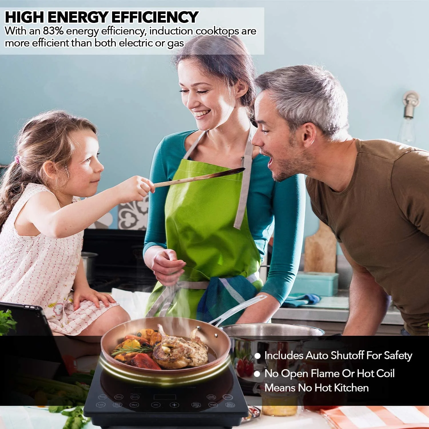 NuWave 1800w Precision Induction Cooktop 94 Temp Settings 100°F - 575°F in 5°F Portable Pro Chef Commercial-Grade NSF-Certified