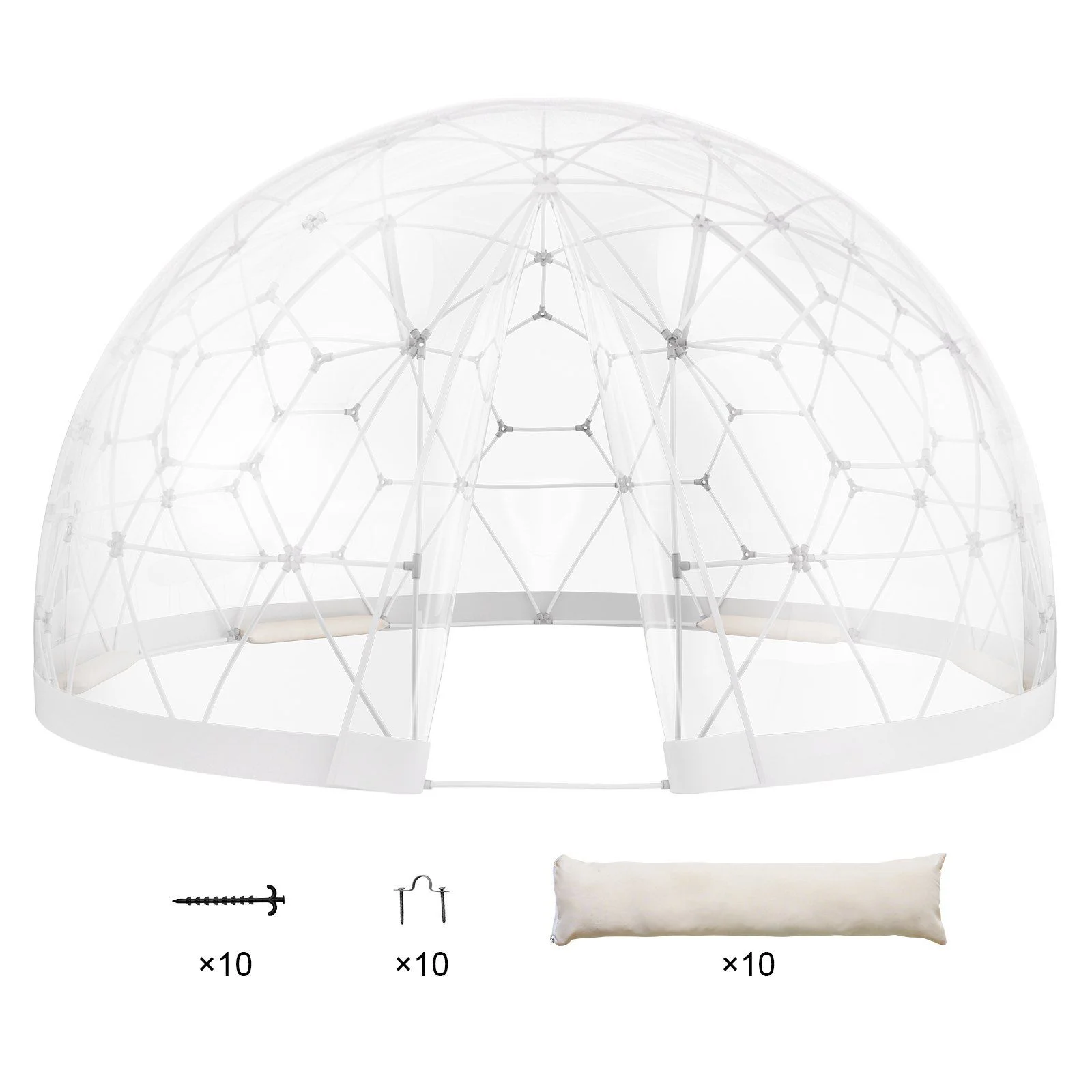 Clear View 9.5FT Bubble Dome Tent - Weather-Resistant Outdoor Camping Shelter w/ Transparent Window