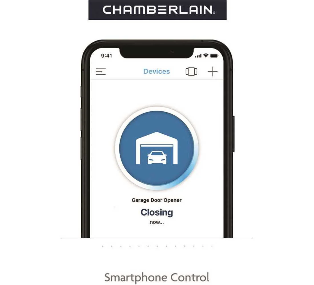 Chamberlain Garage Door Opener, 0.5 HP with Smartphone Control Bluetooth Technology