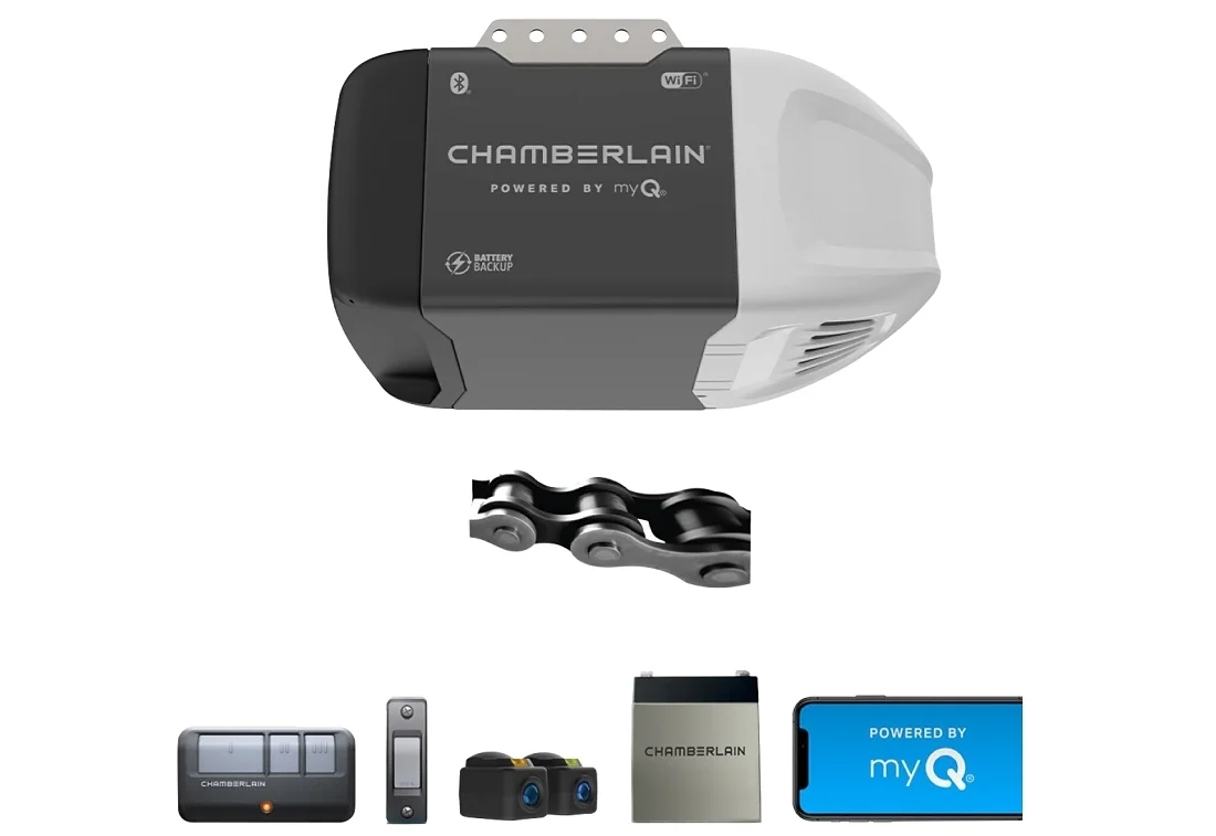 Chamberlain Garage Door Opener, 0.5 HP with Smartphone Control Bluetooth Technology