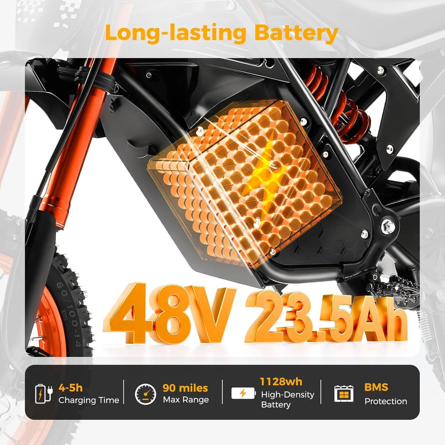 GT73 PRO 338 NM Electric Dirt Bike for Adults,3000W(Peak)Dual Motor 50Mph Max Speed,60V 50MPH 36.4AH Dual Battery Ebike,85 Miles Range, 25