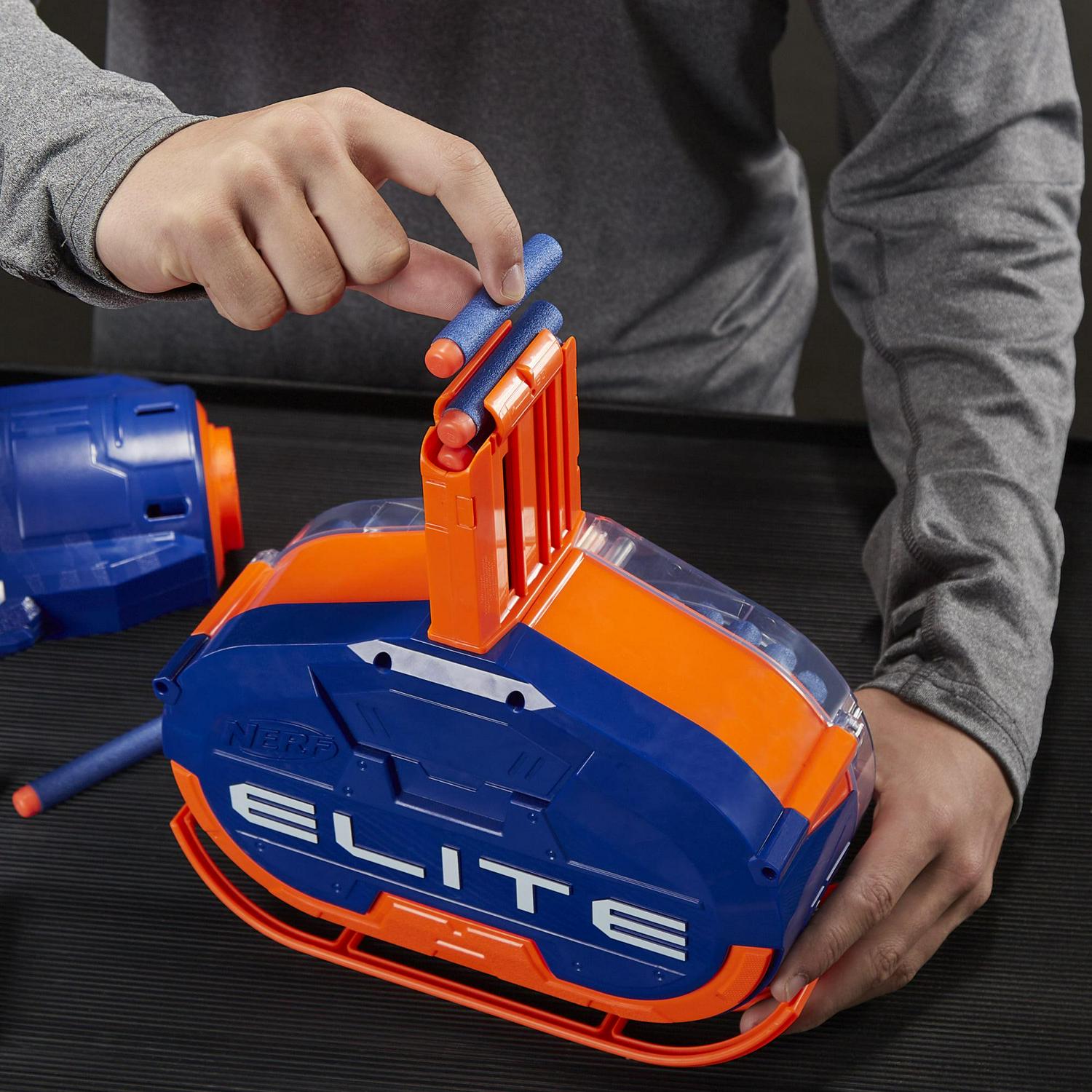Nerf Elite Titan CS-50 Toy Blaster Fully Motorized 50 Dart Drum 50 Official Elite Dart Spinning Barrel. For Teens and Adults
