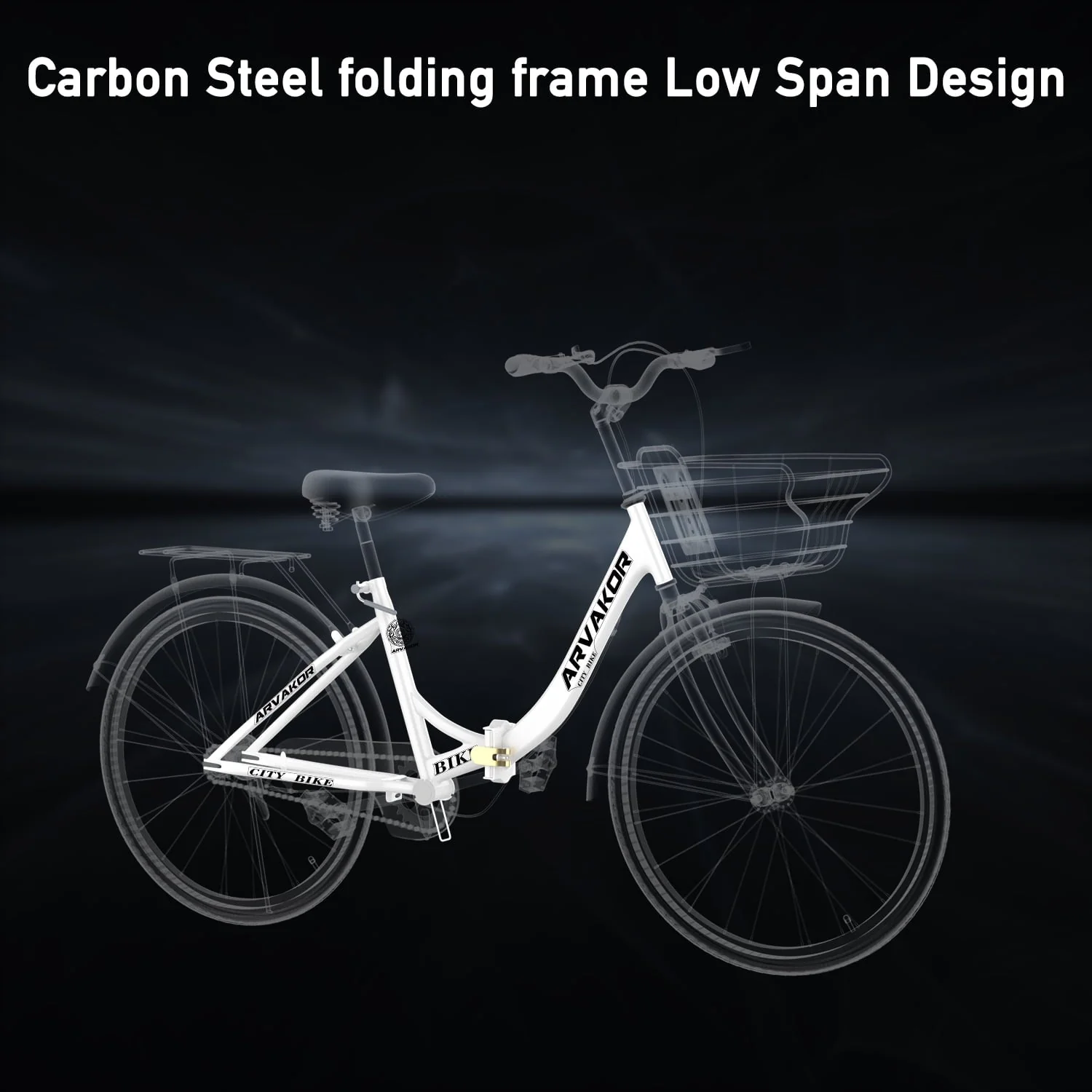 ARVAKOR 26 Inch Women Bike, Classic Bicycle Retro Bicycle, Cruiser Bike, White