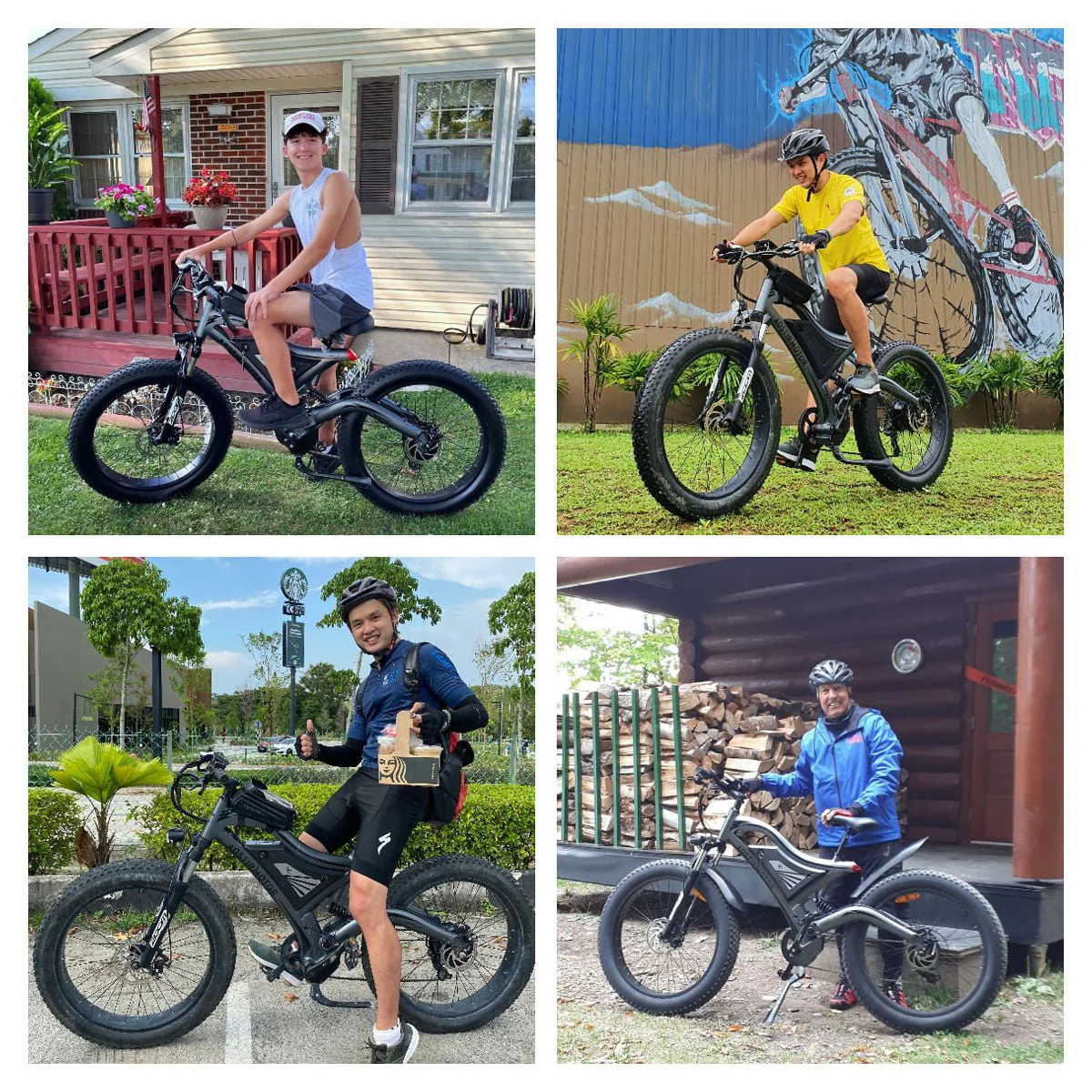 Aostirmotor Electric Mountain Bike 750W 48V15Ah Removable Lithium Battery, Fat Tire Ebike 26x4.0 inch Electric Bike for Adults