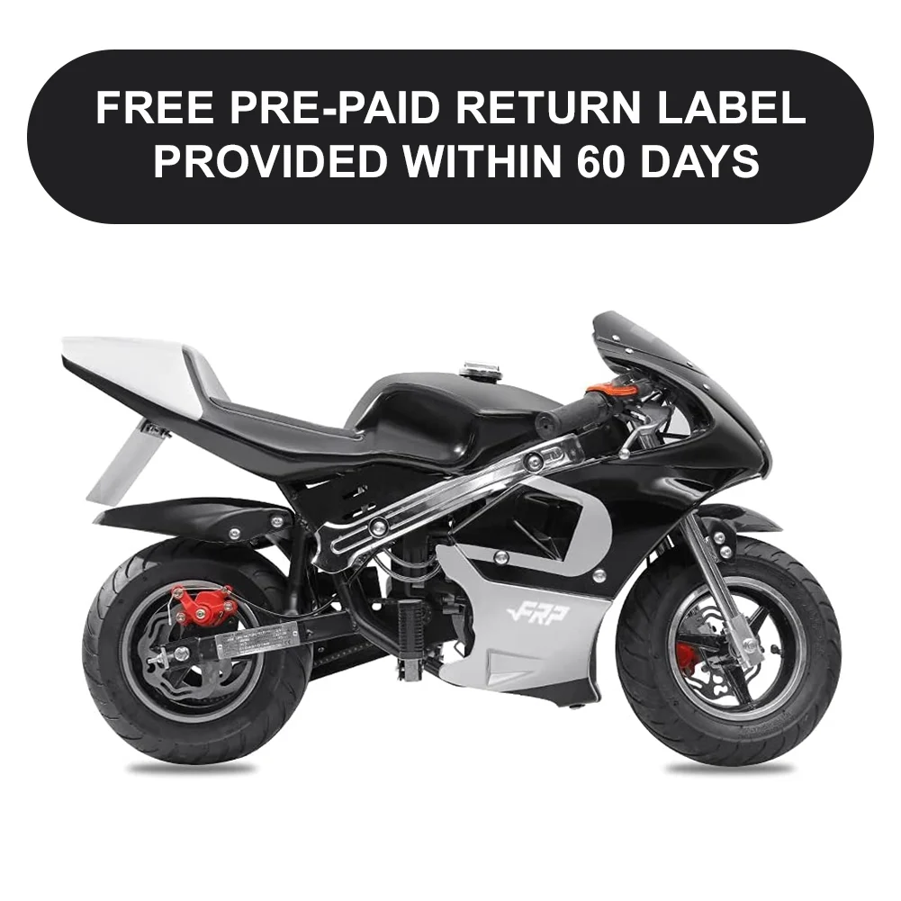 FRP 2 Stroke Pocket Bike 02, Mini Bike for Kids Max Weight 165 LB, Streamline Style Mini Pocket Bike W/ Strong Dual Brakes, Racing Pocket Rocket Max Speed 20 Mph, Blue