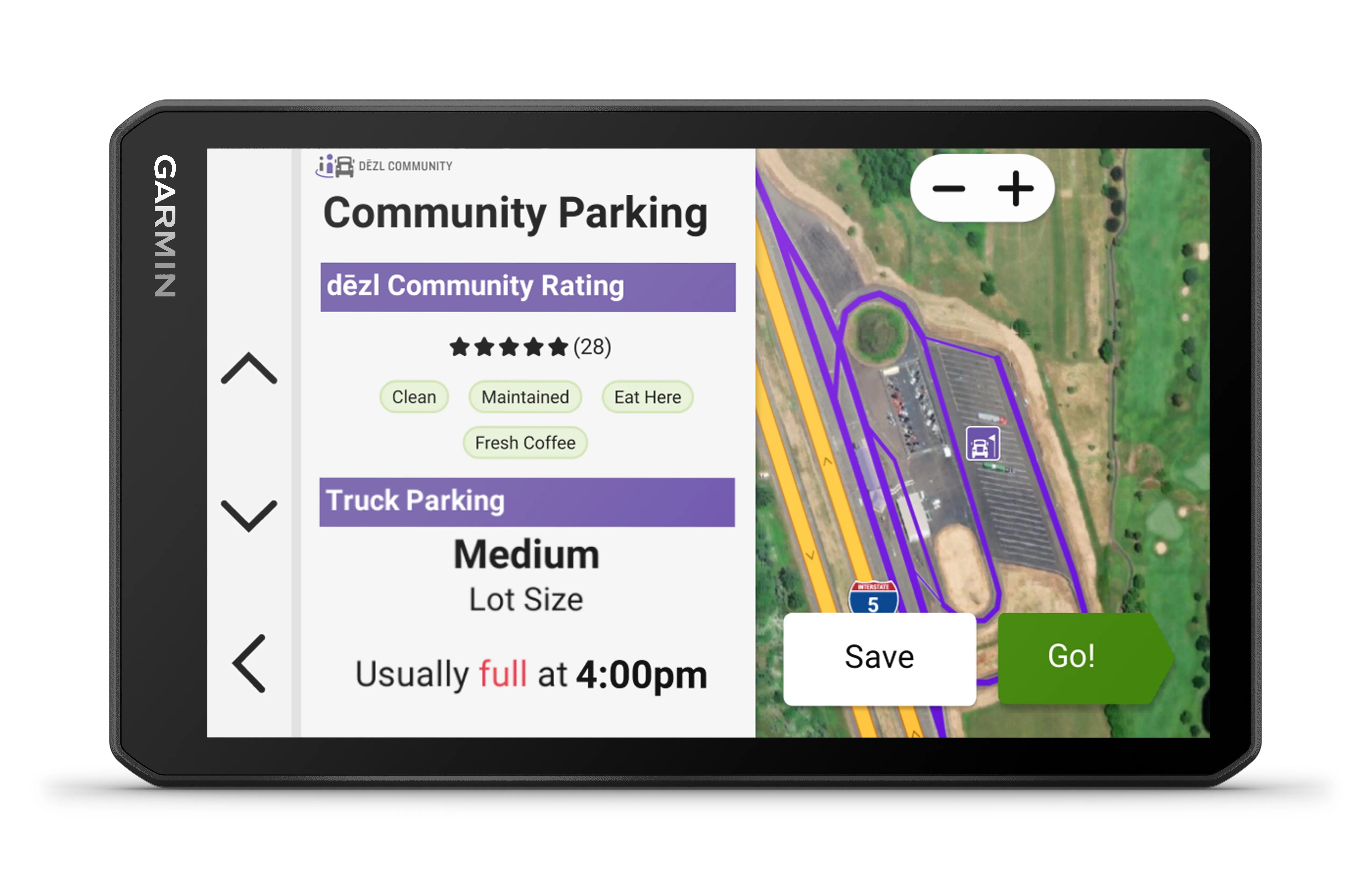 Garmin d��zl? OTR720, Large High-Res 7�� GPS Truck Navigator, Custom Truck Routing, Satellite Imagery, Wind Speed, Community-Shared Loading Docks, Truck Entrances & Parking Availability