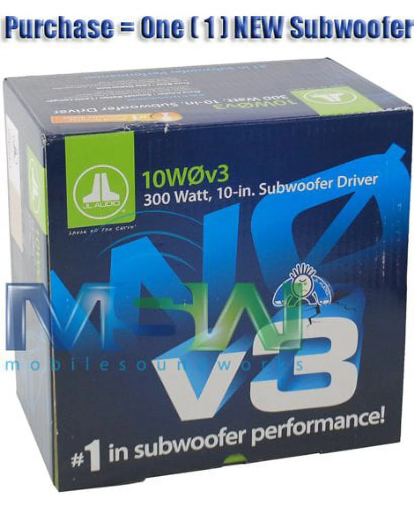 JL Audio 10W0v3-4 Woofer, 300 W RMS